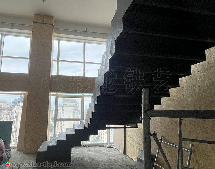 万唯原创大厦堆叠钢楼梯_4